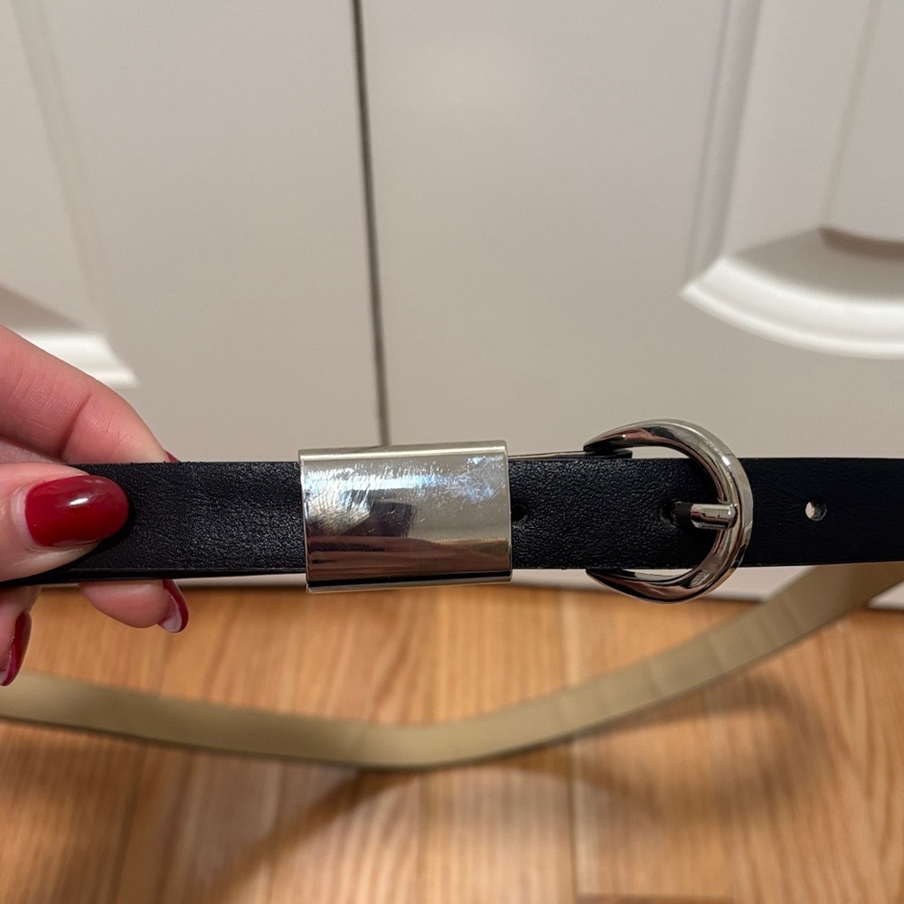 Black Belt with Silver Buckle - Picture 1 of 2